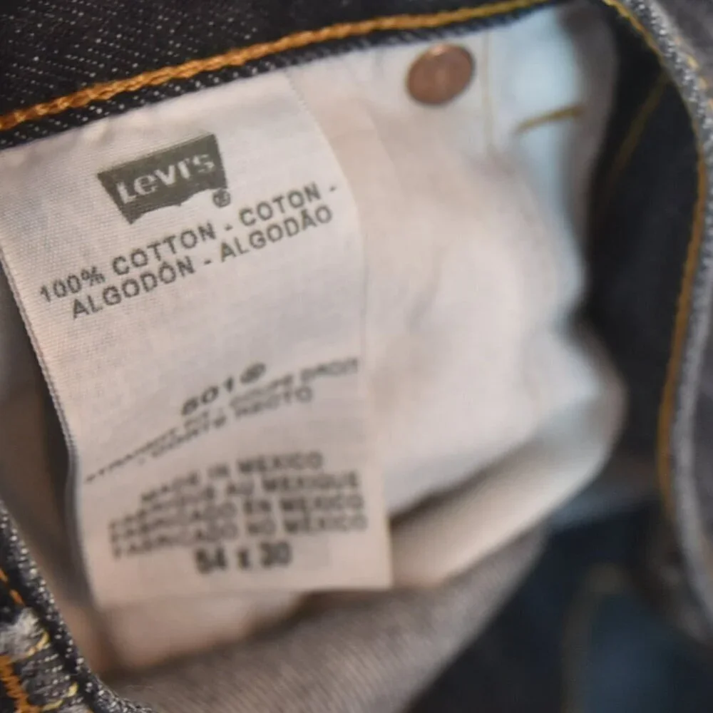 Levi’s 501 Original Jeans W54 L30 Dark Wash Button Fly Straight Leg Rugged